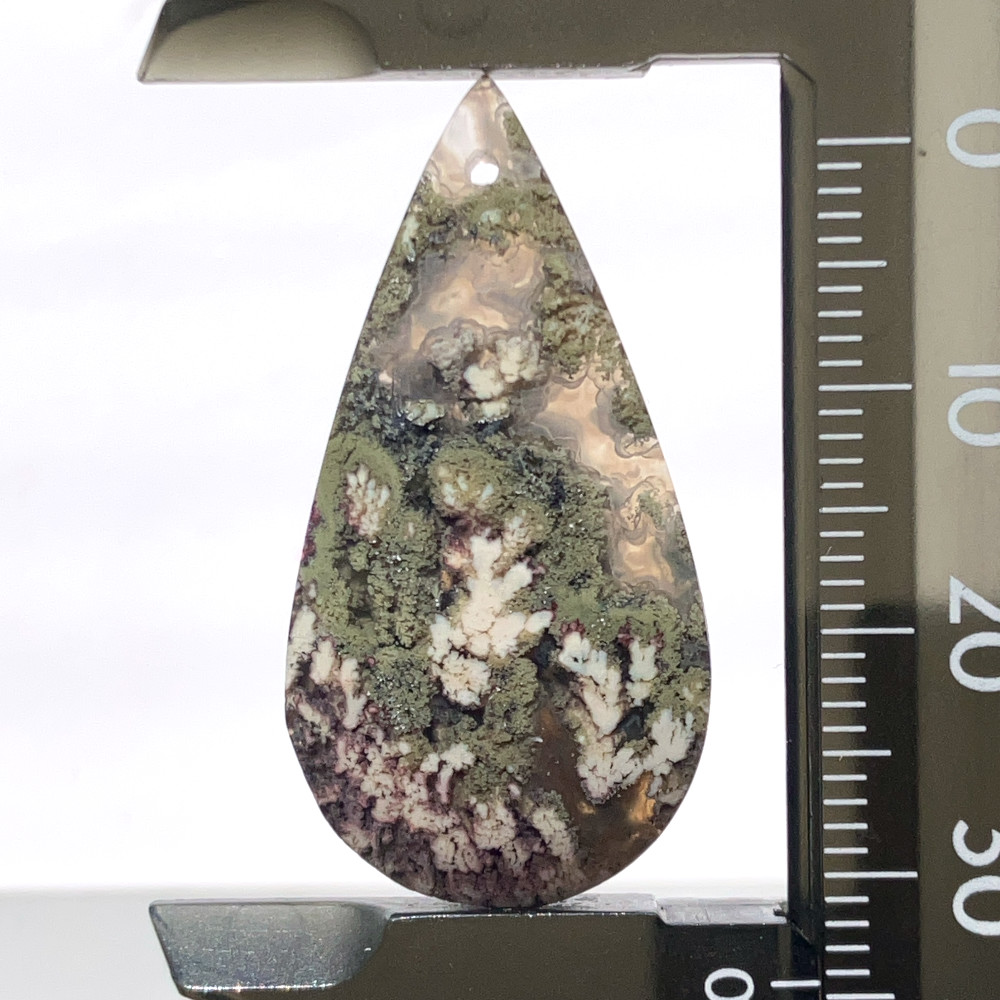 穴あきガーデンモスアゲート[316] 35x18mm 19Cts