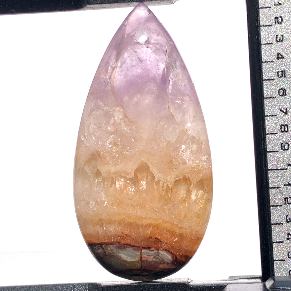 穴あきアメジストレースアゲート[328] 40x20mm 45Cts