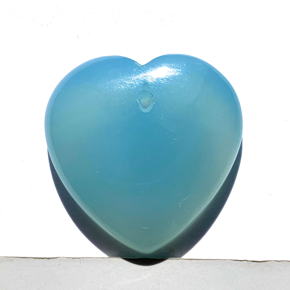 ハート形ブルーカルセドニー[71] 30x30mm 50Cts
