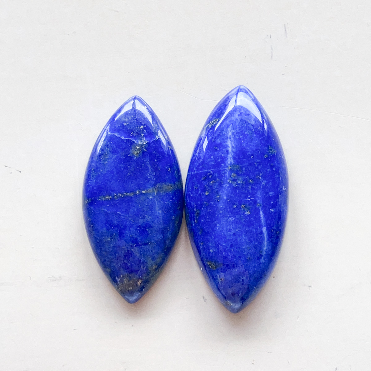 ラピスラズリ[191] 26x13, 29x13mm ペア