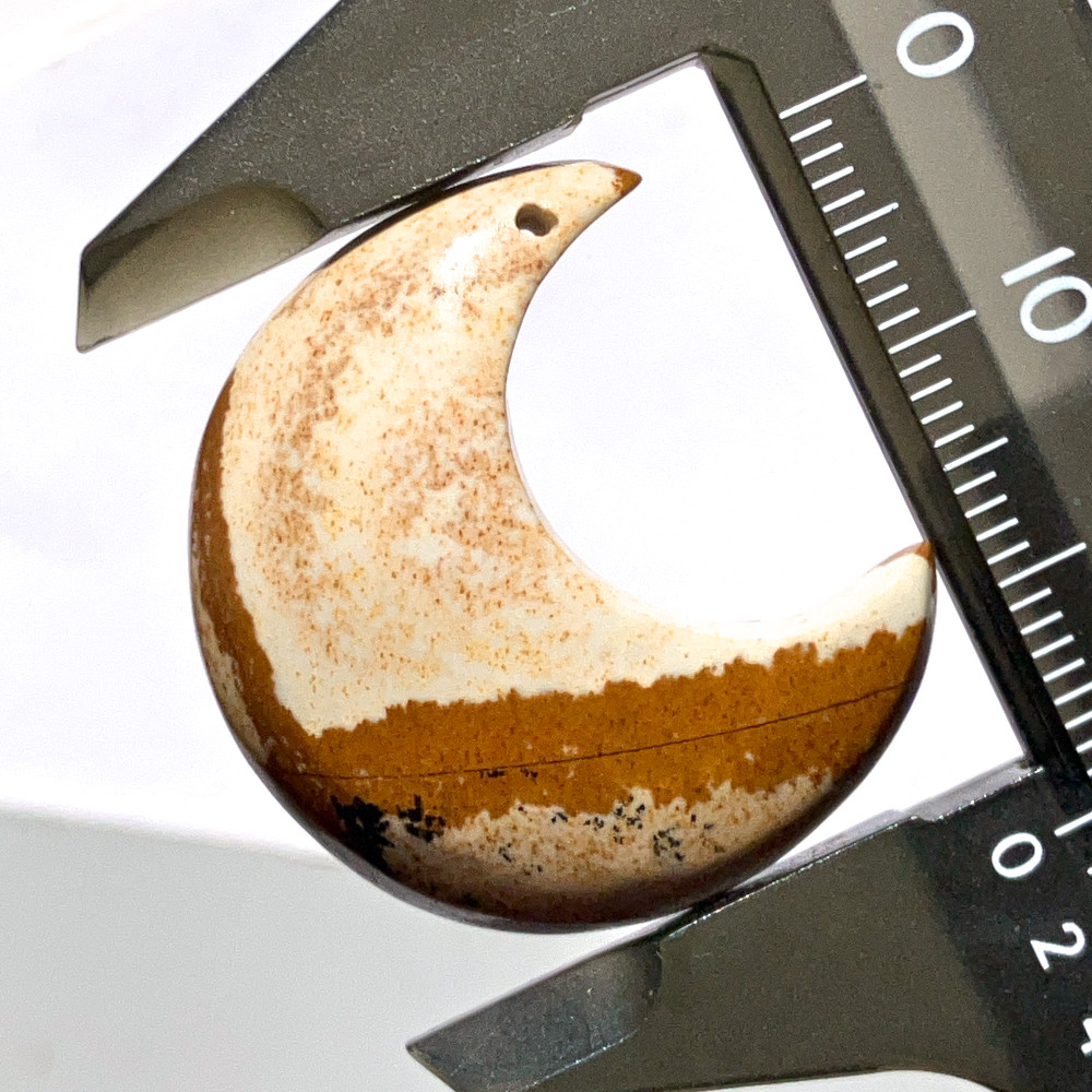 穴あきピクチャージャスパー月形[m33] 29x15mm 32Cts